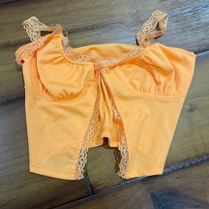 orange cropped top